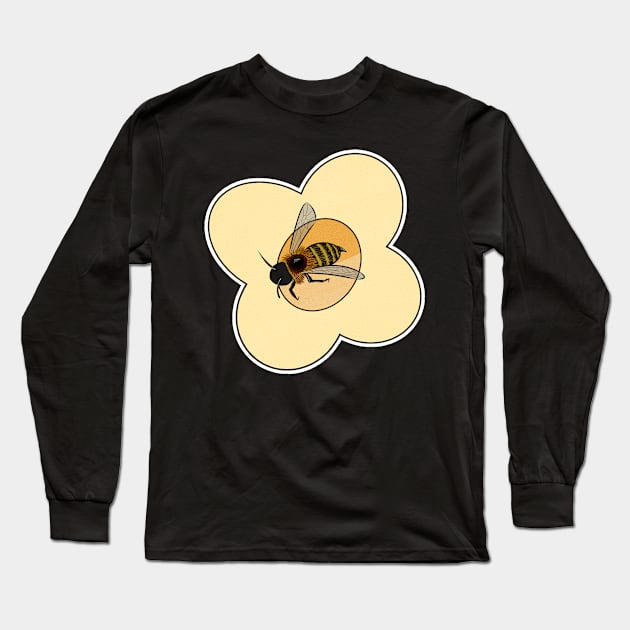Bee and Flower Long Sleeve T-Shirt by davidfeci